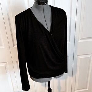 Banana Republic Wrap Sweater Black